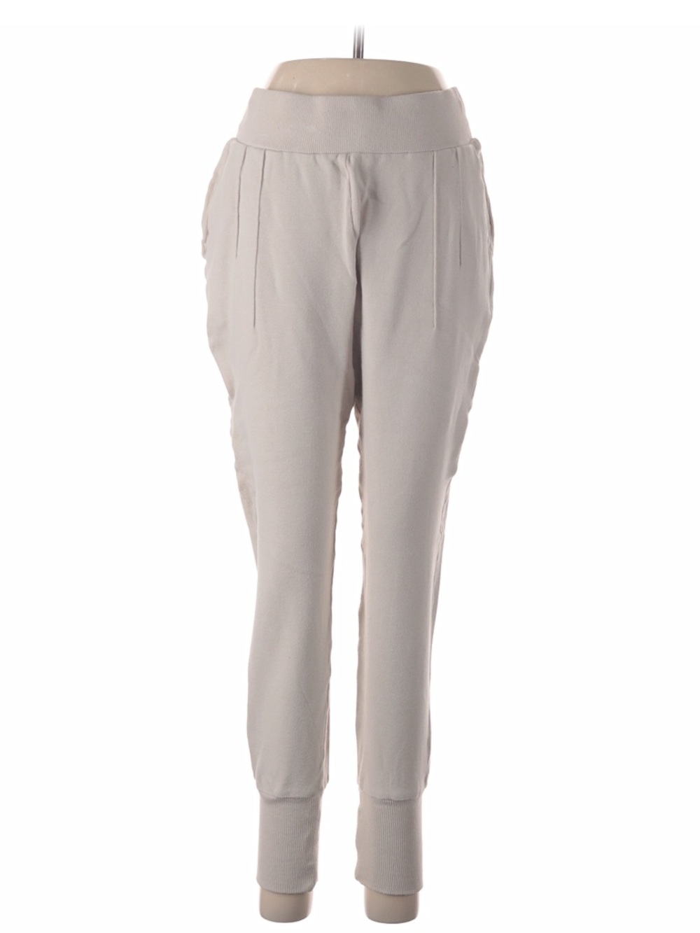 Varley Taupe Ribbed-Waist Jogger Pants